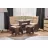 Coltar de bucatarie Ambianta CLEO-2 ECO, Colt + 2 taburete,  Piele ecologica,  Stofa,  Sonoma inchis,, 158.5,  108 x 86.5 x 57