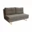 Canapea DP LM-105 Dark Grey 150 cm, Lemn, Placaj, Metal, Stofa, Gri, 150 x 83 x 78