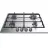 Plita incorporabila cu gaz Whirlpool TKRL 650 IX, 4 arzatoare,  Aprindere electrica,  Inox