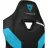 Fotoliu Gaming ThunderX3 TC3 Black/Azure Blue, Metal,  Piele artificiala,  Gazlift,  150 kg,  165-185 cm,  Negru,  Albastru deschis