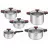 Set cratite Tefal G723SA74, 10 obiecte,  Inox,  24 cm,  22 cm,  20 cm,  18 cm,  16 cm