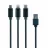Кабель USB Cablexpert CC-USB2-AM31-1M, 3-in-1 MicroUSB,  Lightning,  Type-C - AM,  1.0 m,  BLACK
