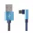 Cablu USB GEMBIRD CC-USB2J-AMCML-1M-BL, Premium jeans (denim) Type-C USB cable with metal connectors,  1 m,  blue,  angled