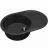 Chiuveta Dr.Gans Berta 760, Granit compozit, Negru, 76 x 51