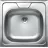 Chiuveta Sanitec masca, Inox, 450 x 500