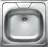 Chiuveta Sanitec masca, Inox, 450 x 500