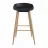 Scaun de bar DP HECTOR~Black+Black leg, Metal,  Plastic,  Negru,, 87 x 42 x 50