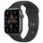 Smartwatch APPLE Watch SE 44mm Aluminum Case with Midnight Sport Band,  MKQ63 GPS,  Space Gray, iOS,  OLED LTPO Retina,  1.78",  GPS,  Bluetooth 5,  Gri