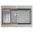 Chiuveta Fabiano 7844 SATIN R, Incastrabila,  Inox