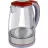 Ceainic electric SCARLETT SC-EK27G32, 1.7 l,  2200 W,  Sticla,  Plastic,  Filtru,  Indicator nivel apa,  Indicator functionare,  Transparent,  Gri,  Bordo