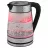 Ceainic electric SCARLETT SC-EK27G58, 1.7 l,  2200 W,  Inox,  Sticla,  Filtru,  Indicator nivel apa,  Transparent,  Negru,  Inox