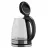 Электрочайник SCARLETT SC-EK27G72, 1.7 л,  2000 Вт,  Стекло,  Пластик,  Фильтр,  Вращение на 360,  Индикатор уровня воды,  Прозрачный,  Черный,  Нержавеющая сталь