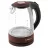 Электрочайник SCARLETT SC-EK27G98, 1.7 л,  2200 Вт,  Стекло,  Фильтр,  Вращение на 360,  Индикатор уровня воды,  Индикация включения,  Прозрачный,  Коричневый,  Ч