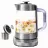 Ceainic electric Sencor SWK 1590SS, 1.5 l,  1500 W,  Inox,  Plastic,  Filtru,  Baza rotativa,  Indicator nivel apa,  Transparent,  Inox