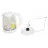 Ceainic electric Vegas VEK-0038W, 1.7 l,  2200 W,  Sticla,  Plastic,  Baza rotativa,  Indicator functionare,  Depozitarea cablului,  Transparent,  Alb