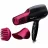 Uscator de par PANASONIC EH-NA65-K865, 2000 W, 3 trepte de viteza, 4 regimuri de temperatura, Functie ionica, Negru, Roz
