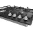 Plita incorporabila cu gaz GORENJE GW641EXB, 4 arzatoare, Arzator Wok, Email, Aprindere electrica, Negru