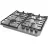 Plita incorporabila cu gaz GORENJE G642ABX, 4 arzatoare, Aprindere electrica, Inox, Negru