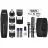 Trimer Wahl 5537-3016, 2 x AA, 9 setari de lungime, 1.5-12 mm, Negru
