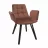 Scaun DP DC-18, Placaj,  Spuma poliuretanica,  Catifea,  Rusty, 61 x 63 x 82