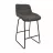 Scaun de bar DP Nicole CFS Hoker LB SORO-95+BLACK LEG Grey, Stofa, Gri