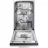 Masina de spalat vase incorporabila Samsung DW50R4040BBWT, 9 seturi, 6 programe, Control sensor, 45 cm, Alb, A+