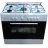Aragaz combinat Eurolux TE6950IFW, 110 l, 5 arzatoare, Aprindere electrica, Curatare traditionala, 90 cm, Alb, Negru