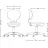 Kресло AG Kendi GTS белый SPR-07, Ткань, Газлифт, Голубой, 42.5 x 43 x 87-100