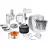 Robot de bucatarie BOSCH MUM54251, 900 W, 3.9 l, 7 viteze, Pentru framantare, Tel, Masina de tocat carne, Alb, Argintiu