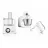 Robot de bucatarie BOSCH MUM54251, 900 W, 3.9 l, 7 viteze, Pentru framantare, Tel, Masina de tocat carne, Alb, Argintiu