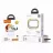 Casti fara fir Hoco DES08 Original series TWS wireless headset white