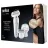 Epilator BRAUN SES9030 3D, 40 pensete, 2 trepte de viteze, 7 duze, Alb