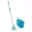 Set mop, galeata LeifHeit CLEAN TWIST SYSTEM MOP ERGO, 109 - 140 cm, Albastru