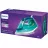 Fier de calcat PHILIPS DST303070, 2400 W, 40 g/min, 180 g/min, 300 ml, Talpa ceramica, Turcoaz