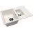 Set chiuveta de bucatarie si baterie Dr.Gans Аstra 760 K + SanDonna F 9995, Granit compozit, Alb, 76 x 51