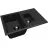 Set chiuveta de bucatarie si baterie Dr.Gans Astra 760K + SanDonna F 1069, Granit compozit, Negru, 76 x 51