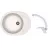Set chiuveta de bucatarie si baterie Dr.Gans Berta 580 + SanDonna F 1069, Granit compozit, Alb, 58 x 47