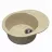 Set chiuveta de bucatarie si baterie Dr.Gans Berta 580 + SanDonna F 1069, Granit compozit, Bej, 58 x 47