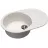 Set chiuveta de bucatarie si baterie Dr.Gans Berta 760 + SanDonna F 7073, Granit compozit, Alb, 76 x 51
