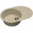 Set chiuveta de bucatarie si baterie Dr.Gans Berta 760 + SanDonna F 7073, Granit compozit, Bej, 76 x 51
