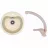 Set chiuveta de bucatarie si baterie Dr.Gans DORA + SanDonna F 1069, Granit compozit, Bej, 43.5 x 43.5