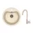 Set chiuveta de bucatarie si baterie Dr.Gans DORA + SanDonna F 7073, Granit compozit, Bej, 43.5 x 43.5