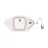 Set chiuveta de bucatarie si baterie Dr.Gans Gabi + SanDonna F 9995, Granit compozit, Alb, 101.5 x 51