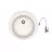 Set chiuveta de bucatarie si baterie Dr.Gans GALA + SanDonna F9995, Granit compozit, Alb, 51 x 51