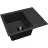 Set chiuveta de bucatarie si baterie Dr.Gans Nica 580 + SanDonna F 9995, Granit compozit, Negru, 58 x 47