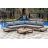 Set mobila de gradina Villager AVILA, Aluminiu, Gri, Maro, 255 x 255 x 67