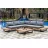 Set mobila de gradina Villager AVILA, Aluminiu, Gri, Maro, 255 x 255 x 67