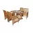 Set mobila de gradina Villager BORNEO, Lemn masiv de fag, Maro