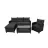 Set mobila de gradina Villager CEBU, Otel, Negru