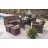 Set mobila de gradina Villager ELDA, Otel, Rattan, Maro